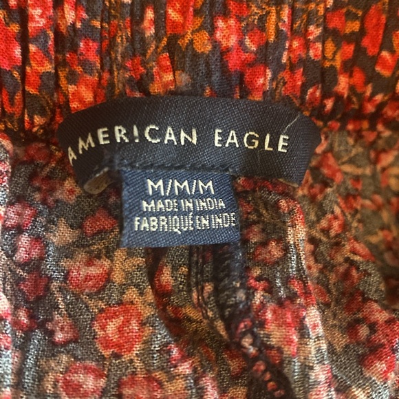 American Eagle Floral Flowy Drawstring Pants - Picture 10 of 10